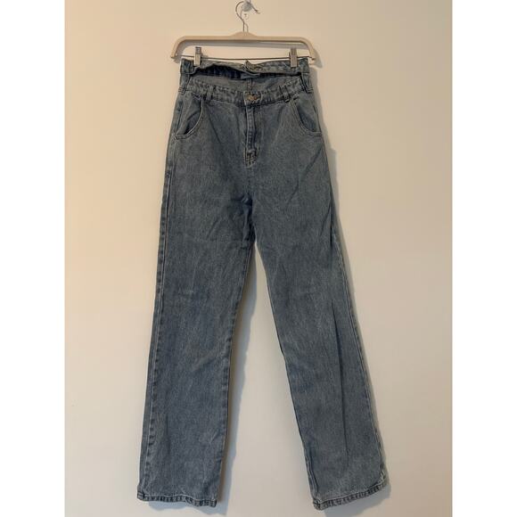 Market Straight Leg High Waist Jeans Sz M - Picture 1 of 5